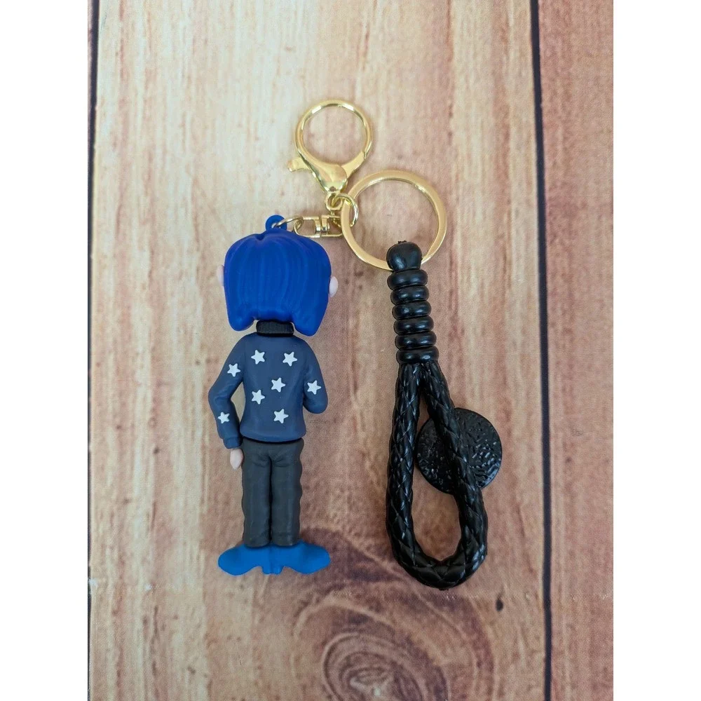 Coraline Mood Doll Button Eyes 3D Keychain - Charm Fantasy Movie‎ Character